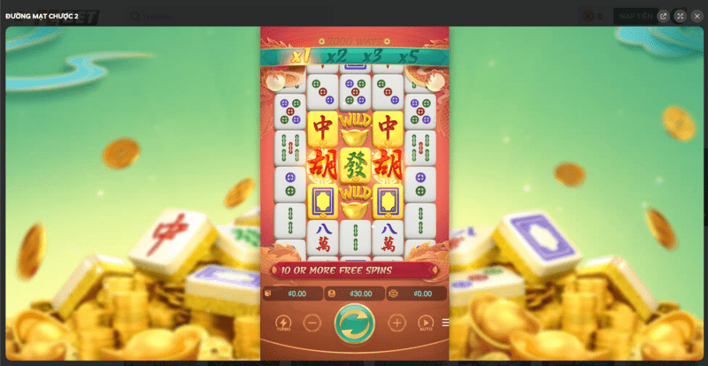 Giao diện sống động của 1 trong các Slot Game tại FEBET