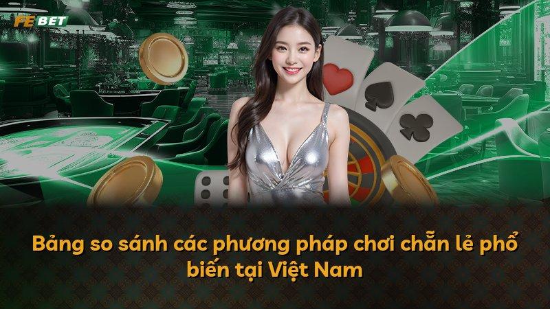 Bảng so sánh các phương pháp chơi chẵn lẻ phổ biến tại Việt Nam
